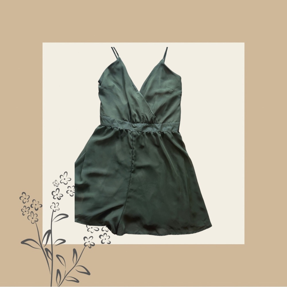 NWT Charlotte Russe Green Romper